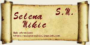 Selena Mikić vizit kartica